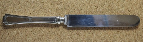 Grecian 1915 - Luncheon Knife Hollow Handle Bolster Blunt Plated Blade