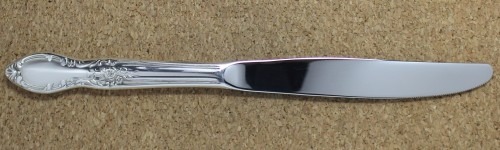 Victorian Rose 1954 - Dinner Knife Solid Handle Modern Stainless Serrated Blade